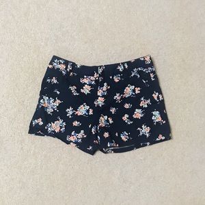 Navy Floral Shorts